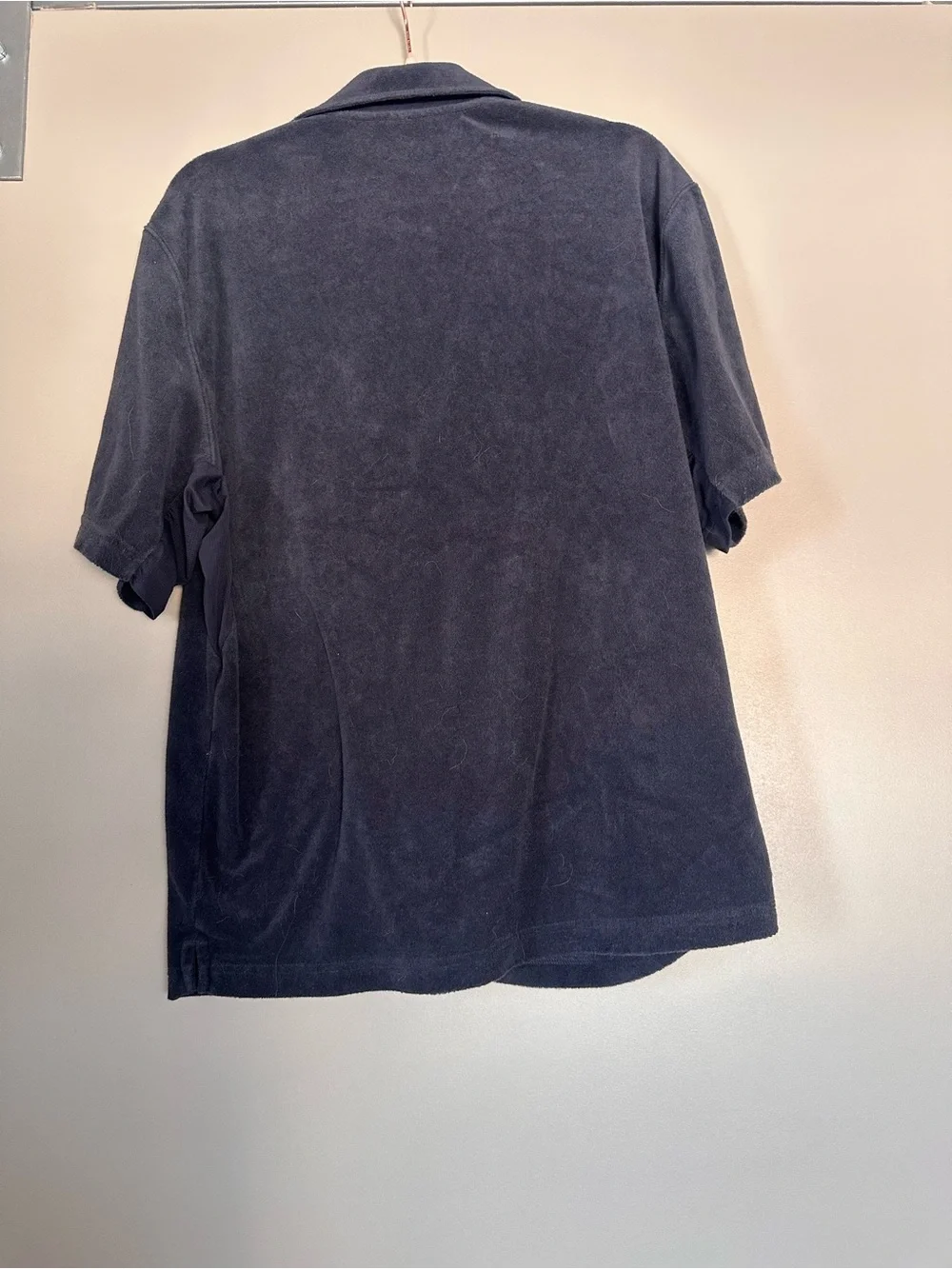 Casual Men’s Black Terry Cloth Shorts and shirt